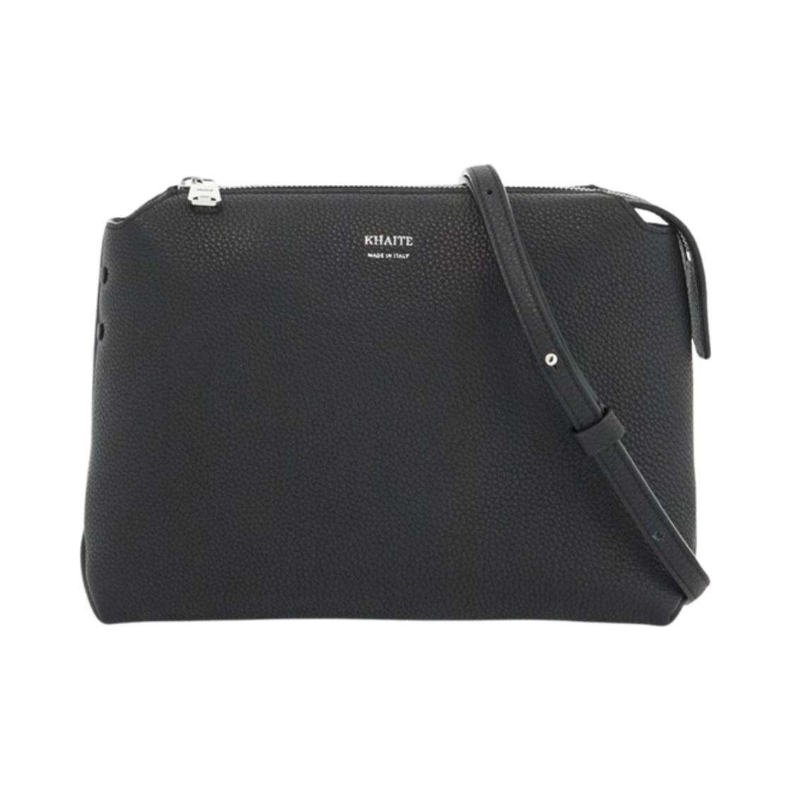 H4010-919-200 Khaite Lina Clutch in Hammered Leather Black