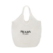 Prada Crochet Tote Bag White