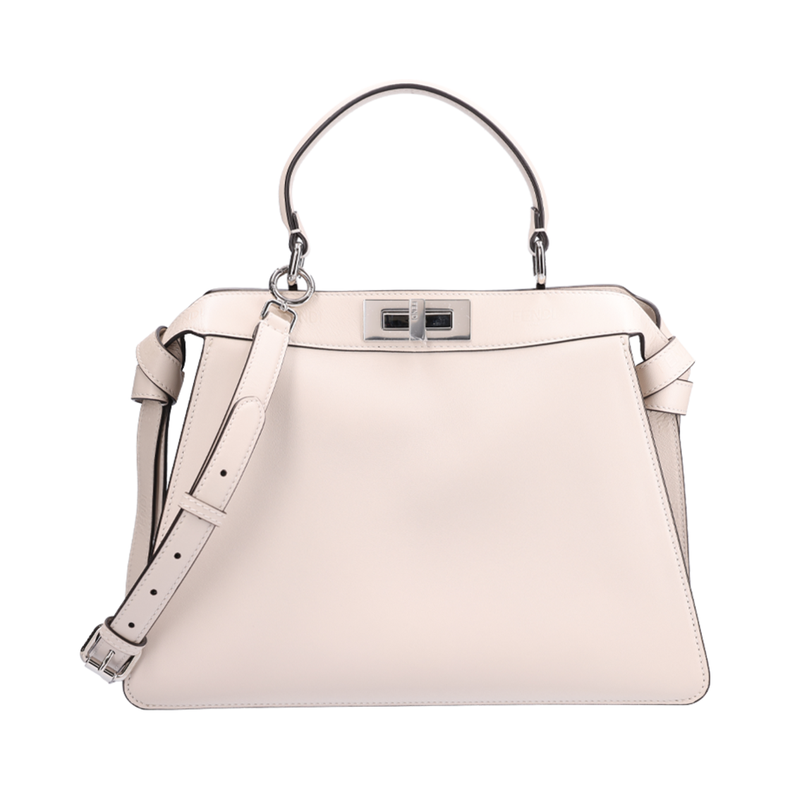 [A등급] 펜디 8BN321 피카부 아이 씨 유 미디움 토트백 화이트