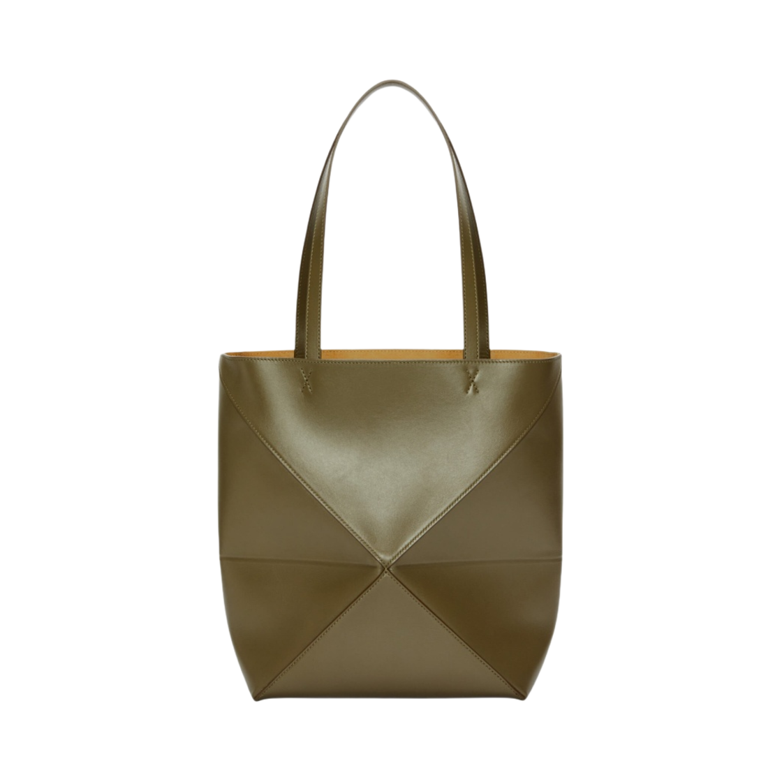 로에베 퍼즐 폴드 토트백 샤이니 카프스킨 다크 카키 그린 | Loewe | KREAM