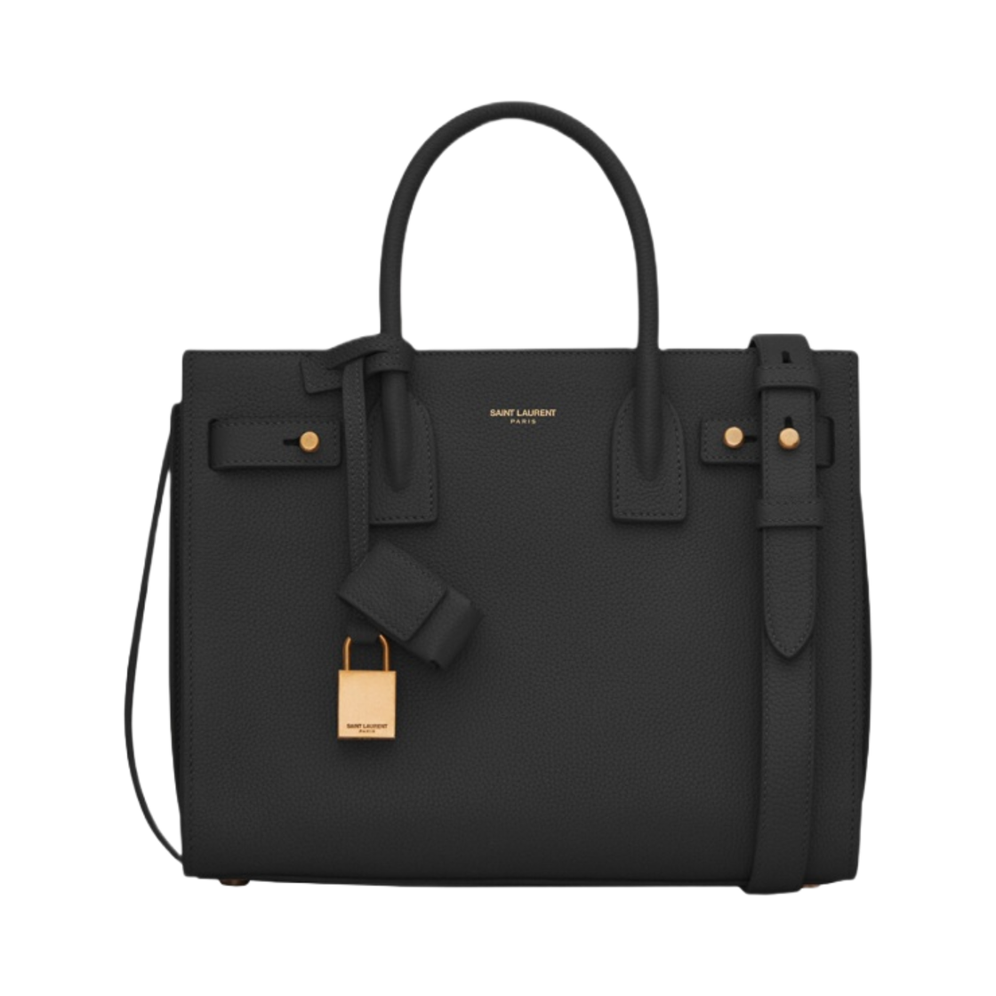 717449-DTI0W-1000 Saint Laurent Sac De Jour Nano in Supple Grained Leather Black