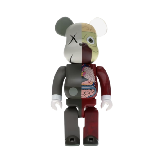 Bearbrick x Kaws Dissected 400% Brown