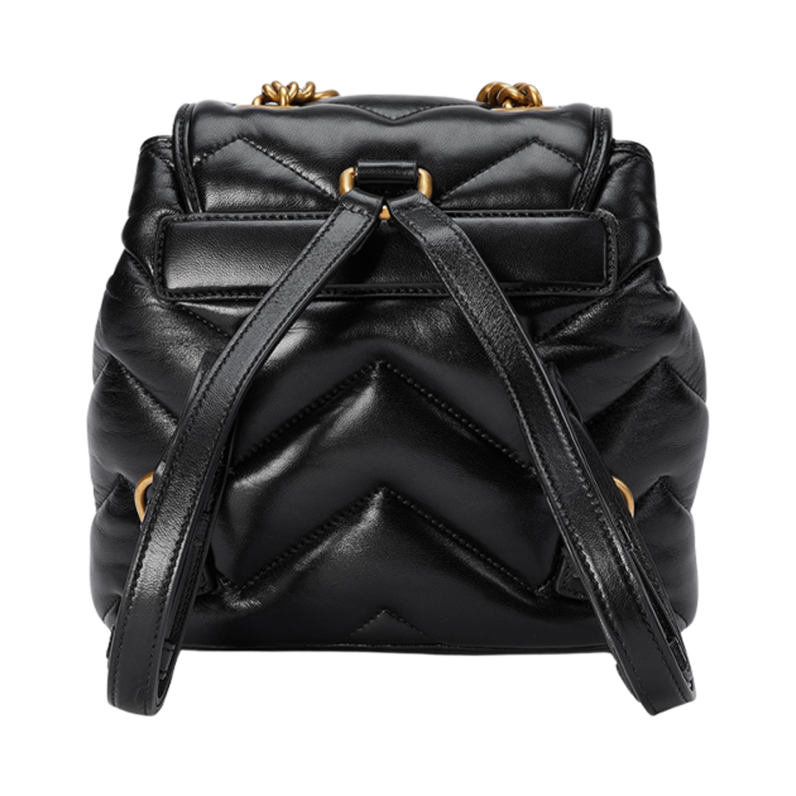 777253-AAC74-1000 Gucci GG Marmont Matelasse Backpack Black Leather - #2