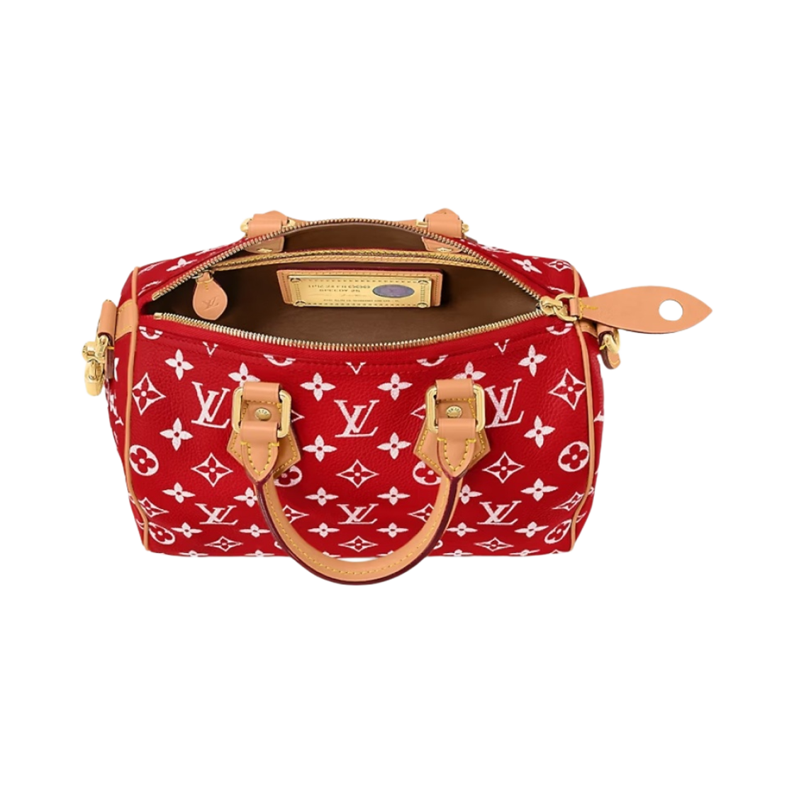 M24425 Louis Vuitton Speedy P9 Bandouliere 25 Red - #3