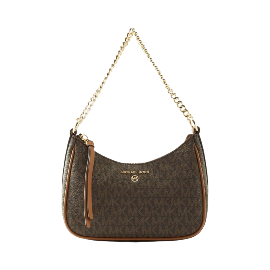 마이클 코어스 제트 세트 참 스몰 로고 포쉐트 브라운 아콘(Michael Kors Jet Set Charm Small Logo Pochette Brown Acorn) - 1