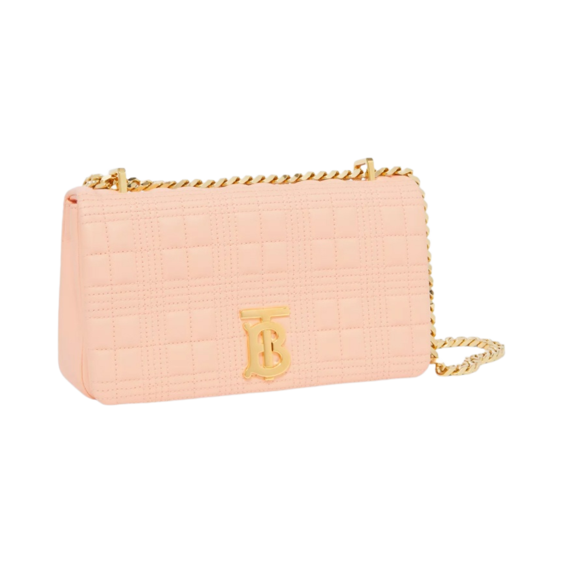 버버리 스몰 퀼팅 레더 롤라백 피치 핑크(Burberry Quilted Leather Small Lola Bag Peach Pink) - 2