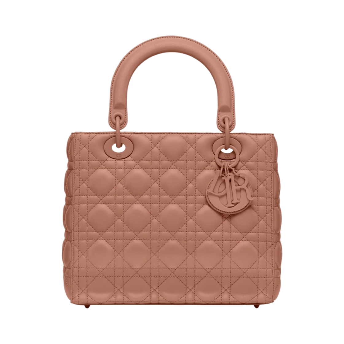 디올 미디움 레이디 백 울트라 매트 까나쥬 카프스킨 블러쉬(Dior Medium Lady Bag Ultramatte Cannage Calfskin Blush) - 1