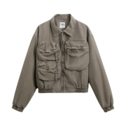 Zara Utility Pocket Jacket Dark Sand