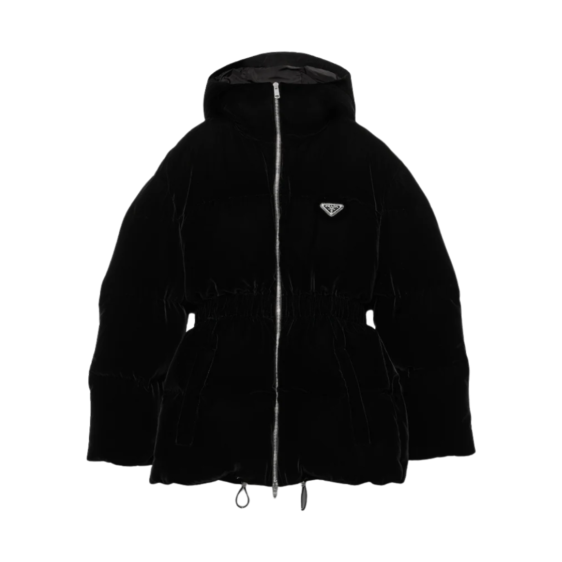 (W) 프라다 벨벳 다운 자켓 블랙((W) Prada Velvet Down Jacket Black)