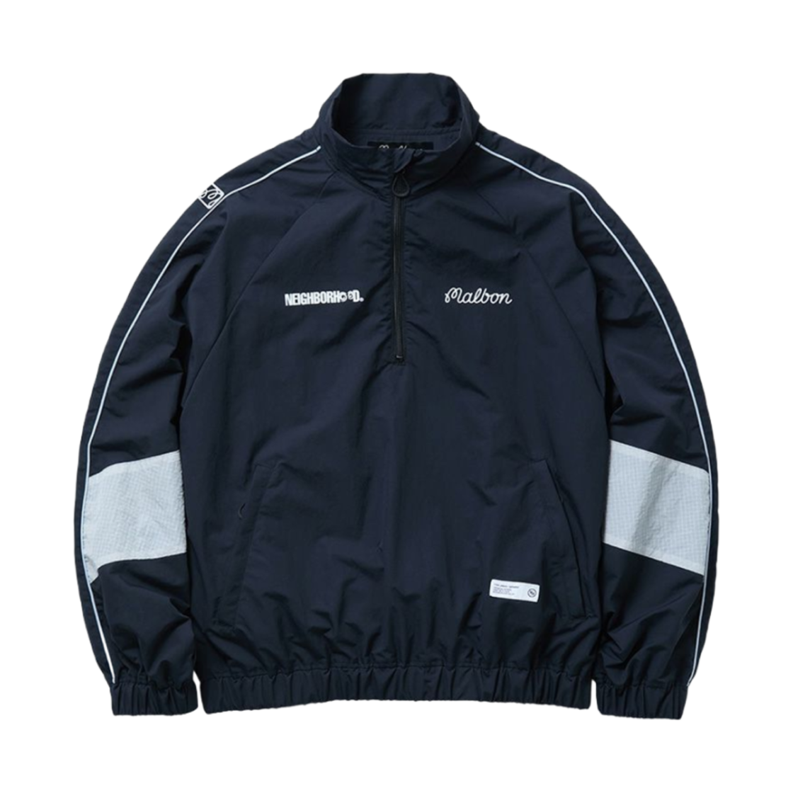 251TS54N-JKM02 Neighborhood x Malbon Golf Quarter Zip Jacket Black