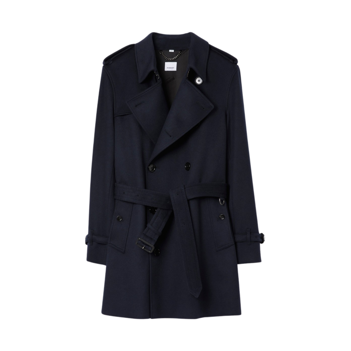 버버리 울 캐시미어 윔블던 트렌치 코트 미드나잇 네이비(Burberry Wool Cashmere Wimbledon Trench Coat Midnight Navy)