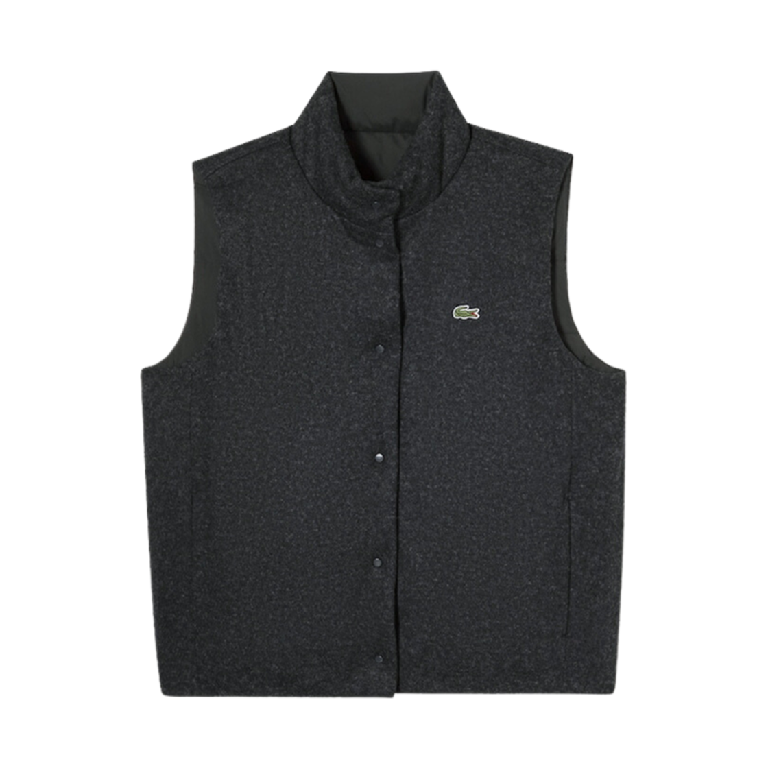 (W) 라코스테 리버시블 라이트웨이트 다운 베스트 블랙((W) Lacoste Reversible Lightweight Down Vest Black) - 2