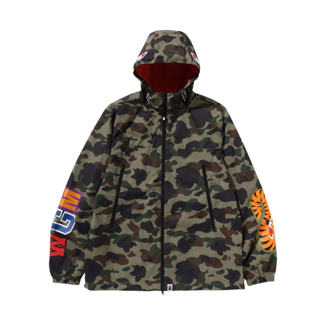 베이프 퍼스트 카모 샤크 후드 자켓 그린(BAPE 1st Camo Shark Hoodie Jacket Green) - 2