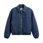 Zara Denim Bomber Jacket Blue