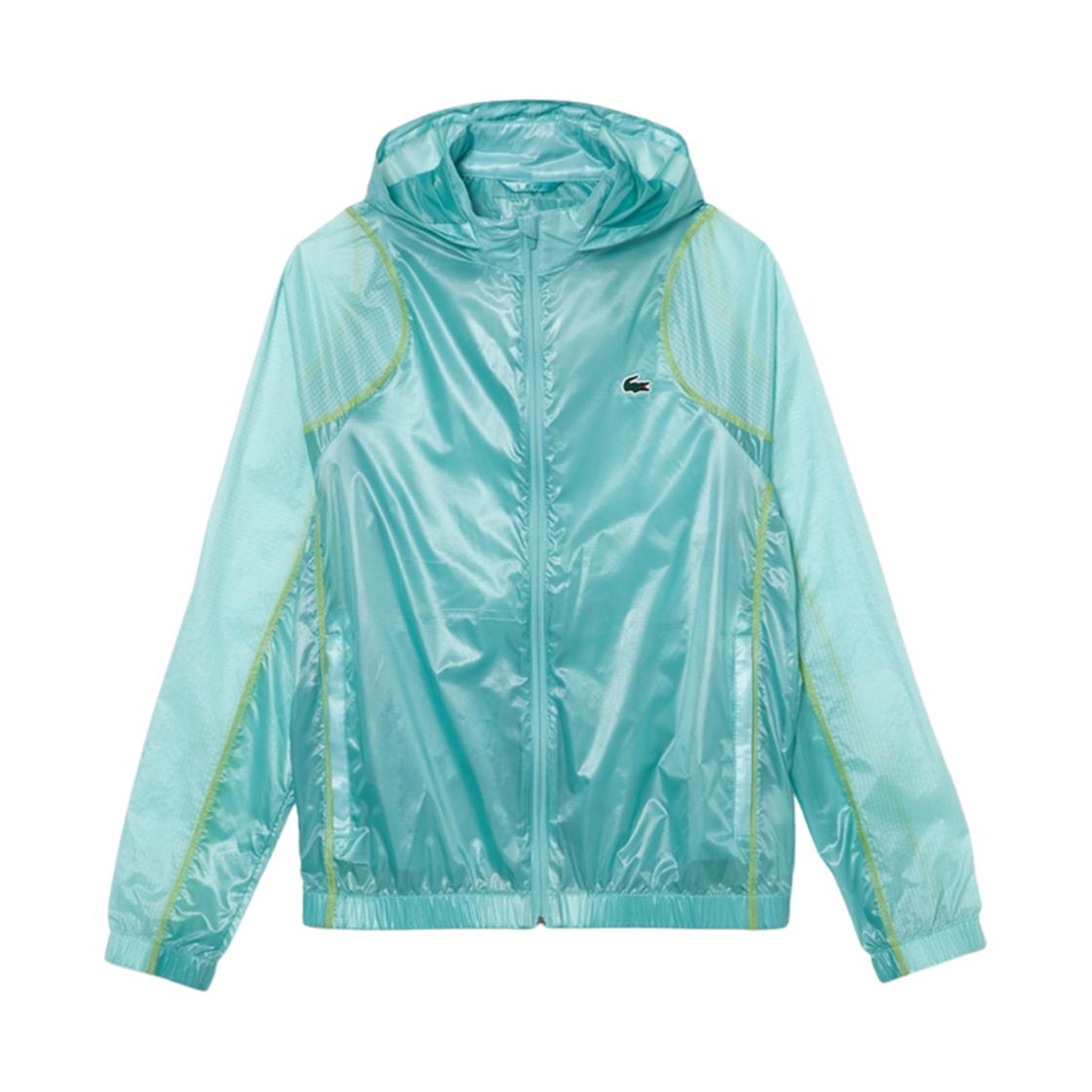 BH5047-53GBR Lacoste Sports Water-Resistant Hoodie Windbreaker Mint