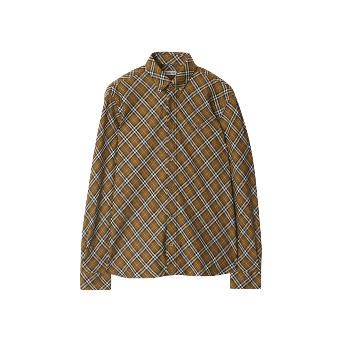 8098842 Burberry Regular Fit Check Cotton Shirt Oxide