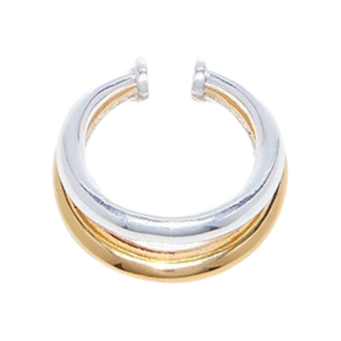 포트레이트 리포트 3 웨이 원피스 이어 커프 실버골드(Portrait Report 3way Onepeice Ear Cuff Silver Gold)