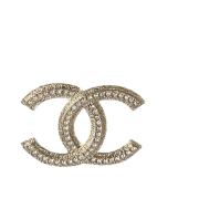 Chanel Brooch Metal Strass& Gold Crystal