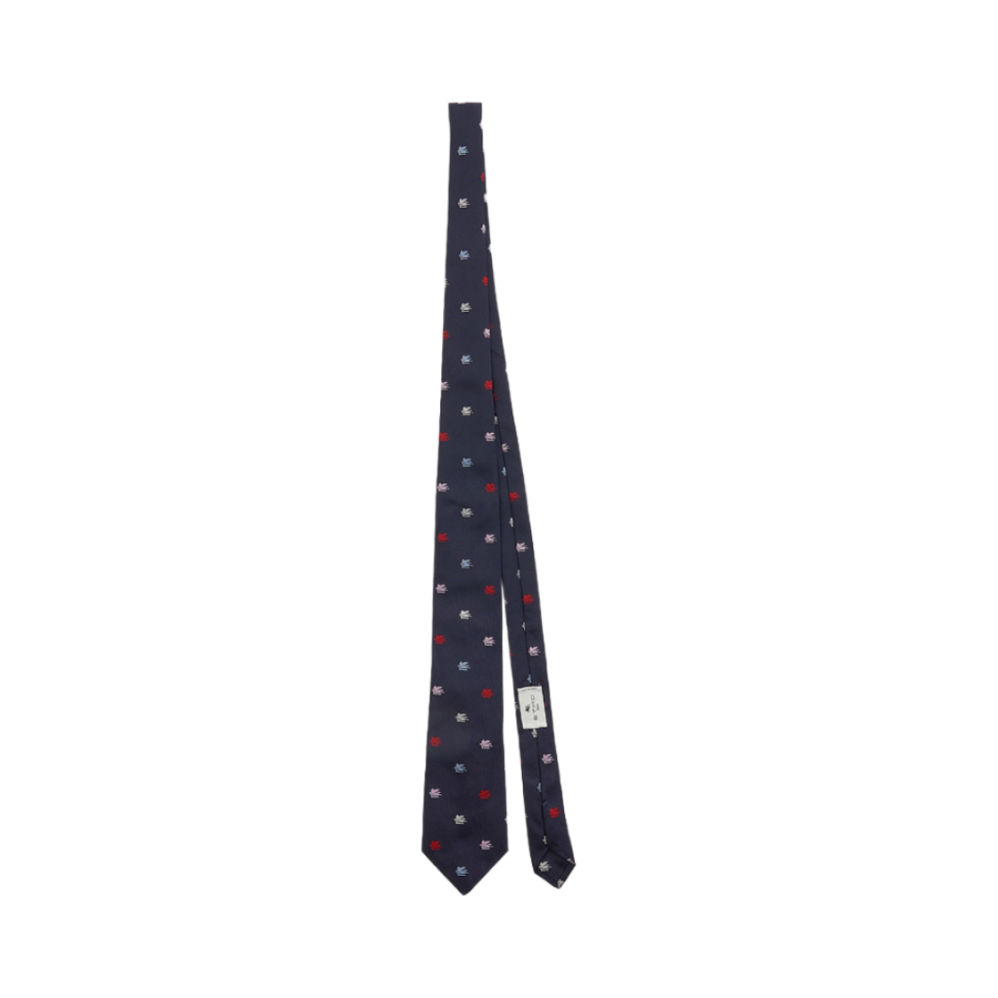 에트로 페가수스 로고 실크 타이 네이비(Etro Pegasus Logo Silk Tie Navy)