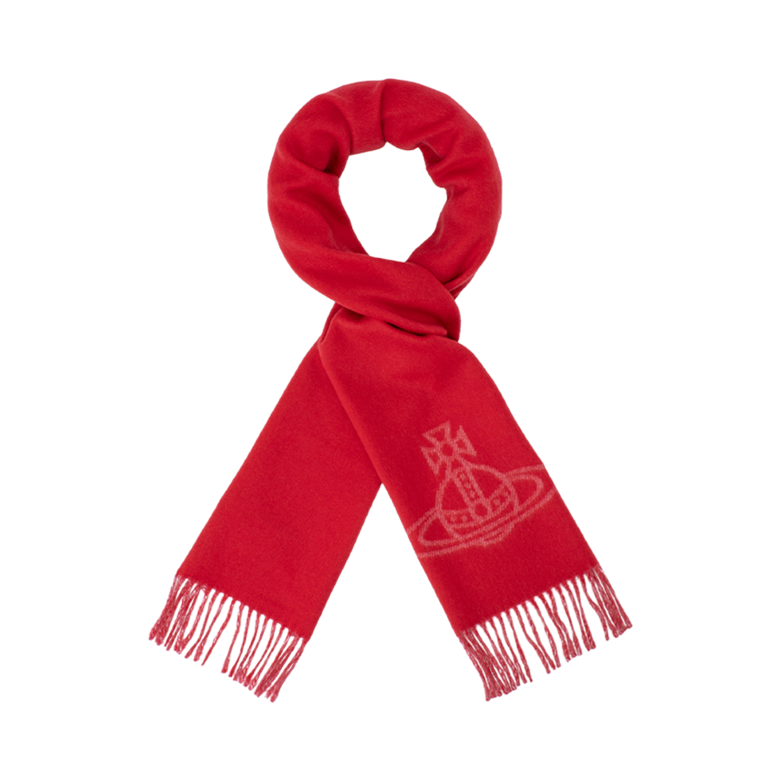 비비안 웨스트우드 싱글 오브 더블 파 머플러 레드(Vivienne Westwood Single Orb Double Fa Muffler Red) - 1