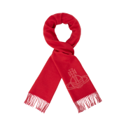 Vivienne Westwood Single Orb Double Fa Muffler Red