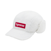 Supreme Deep Pile Earflap Camp Cap White - 20FW