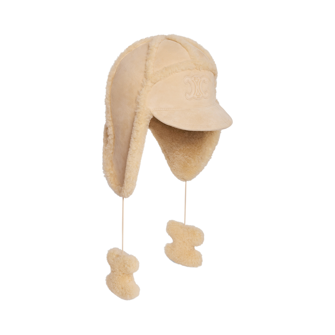 셀린느 트리옹프 차프카 햇 셔링 바닐라(Celine Triomphe Chapka Hat in Shearling Vanilla) - 1