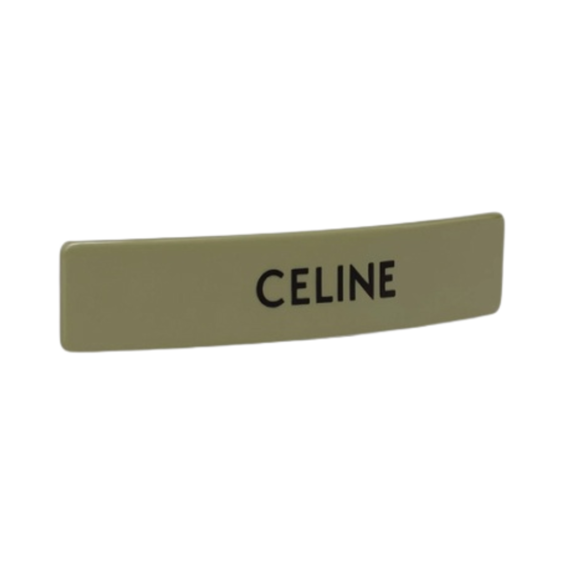 (W) 셀린느 아세테이트 & 스틸 모노크롬 헤어 클립 카키 블랙((W) Celine Monochroms Hair Clip In Acetate & Steel Khaki Black) - 2