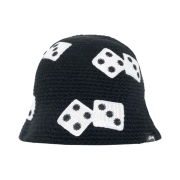 Stussy Dice Knit Bucket Hat Black