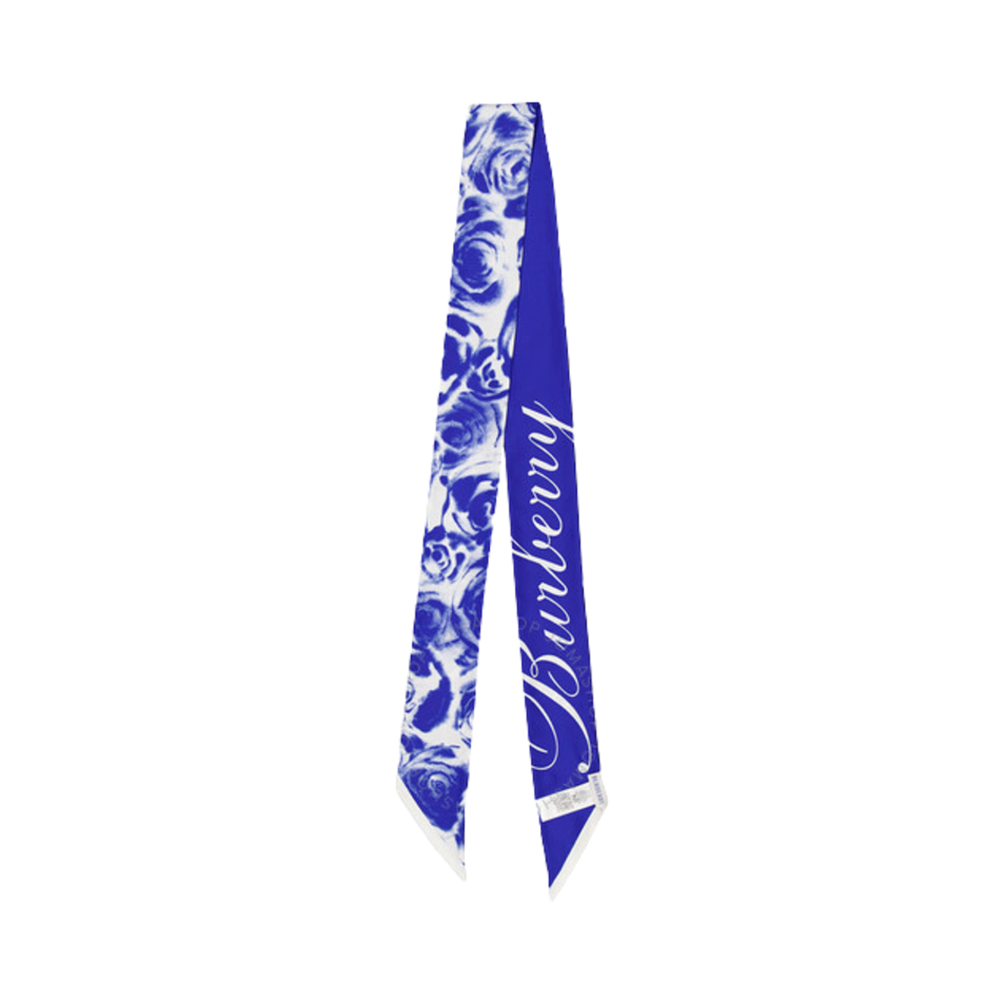 버버리 로즈 프린트 실크 스키니 스카프 나이트(Burberry Rose Print Silk Skinny Scarf Knight)