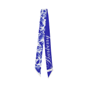 Burberry Rose Print Silk Skinny Scarf  Knight