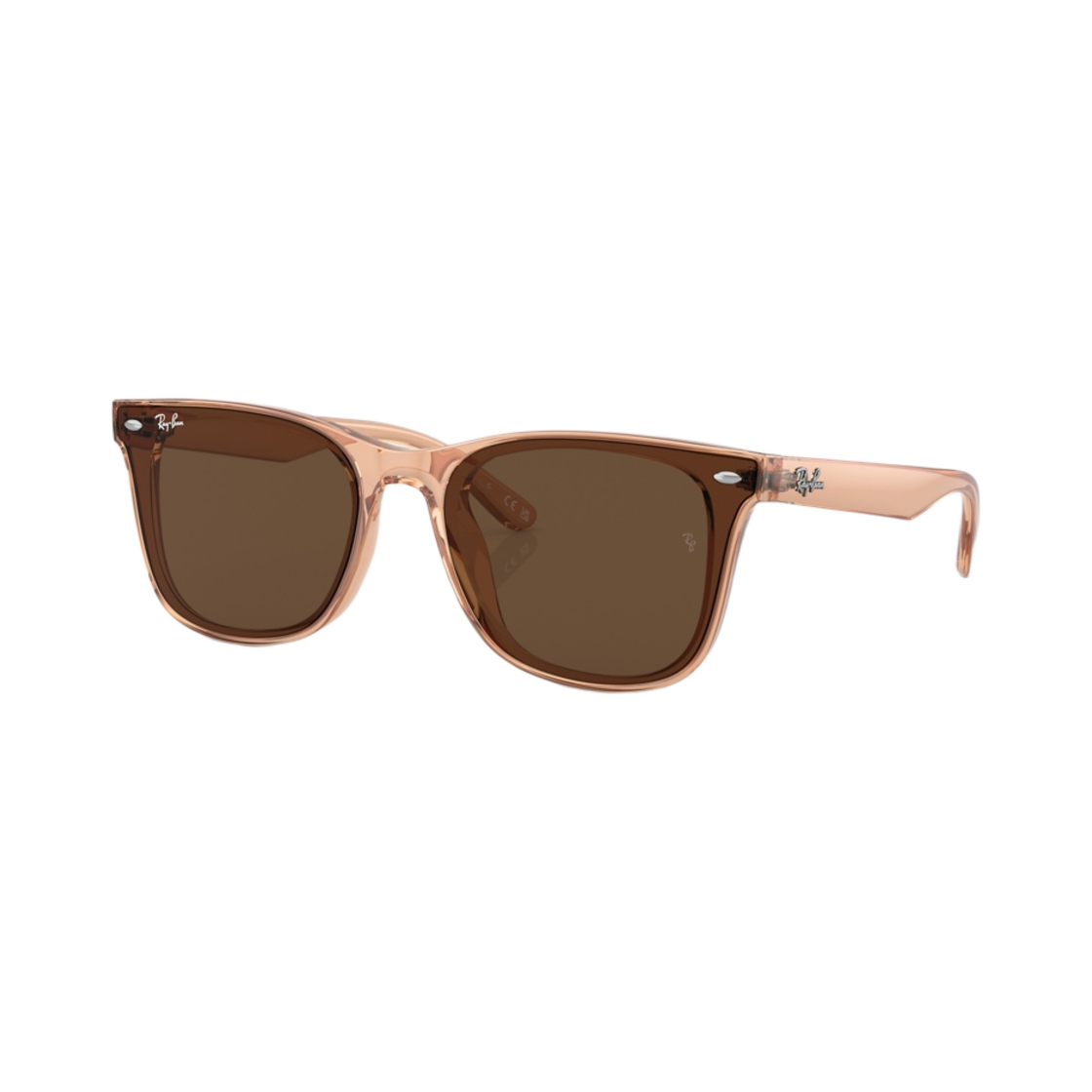 레이밴 RB4391D 폴리쉬드 투명 브라운 프레임 다크 브라운 클래식 렌즈 로우 브릿지 핏(Ray-Ban RB4391D Polished Transparent Brown Frame Dark Brown Classic Lenses Low Bridge Fit) - 1