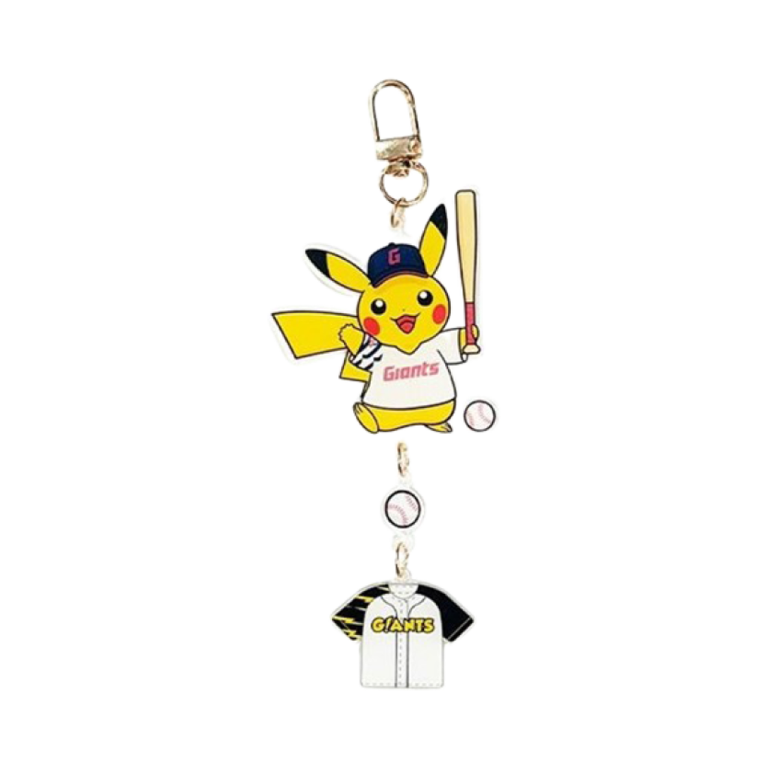 포켓몬 x 롯데 자이언츠 아크릴 키링 피카츄 홈 배트 버전 1 멀티(Pokemon x Lotte Giants Acrylic Keyring Pikachu Home Bat Ver. 1 Multi)