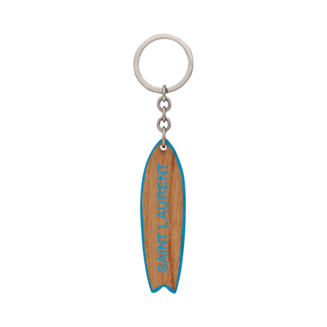 생로랑 서프 키링 우드 내츄럴 앤 블루(Saint Laurent Surf Keyring In Wood Natural And Blue) - 1