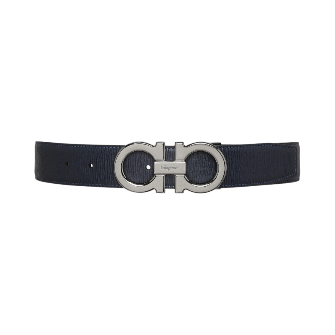 페라가모 리버시블 어드저스터블 간치니 벨트 딥 오션 블랙(Ferragamo Reversible and Adjustable Gancini Belt Deep Ocean Black) - 1