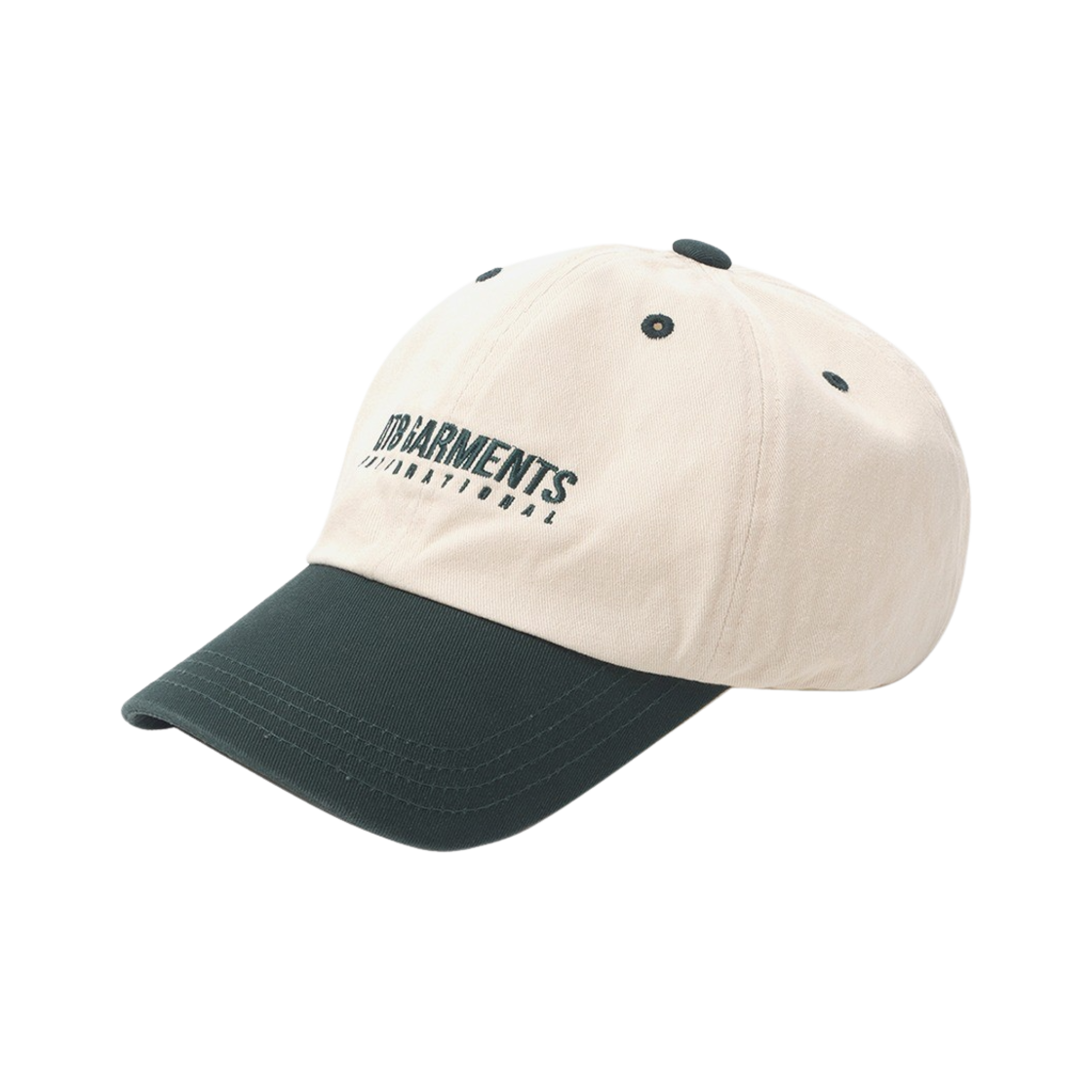 Q4MMHT001IGR QT8 GARMENTS BN I.T Logo Ball Cap Ivory/Green