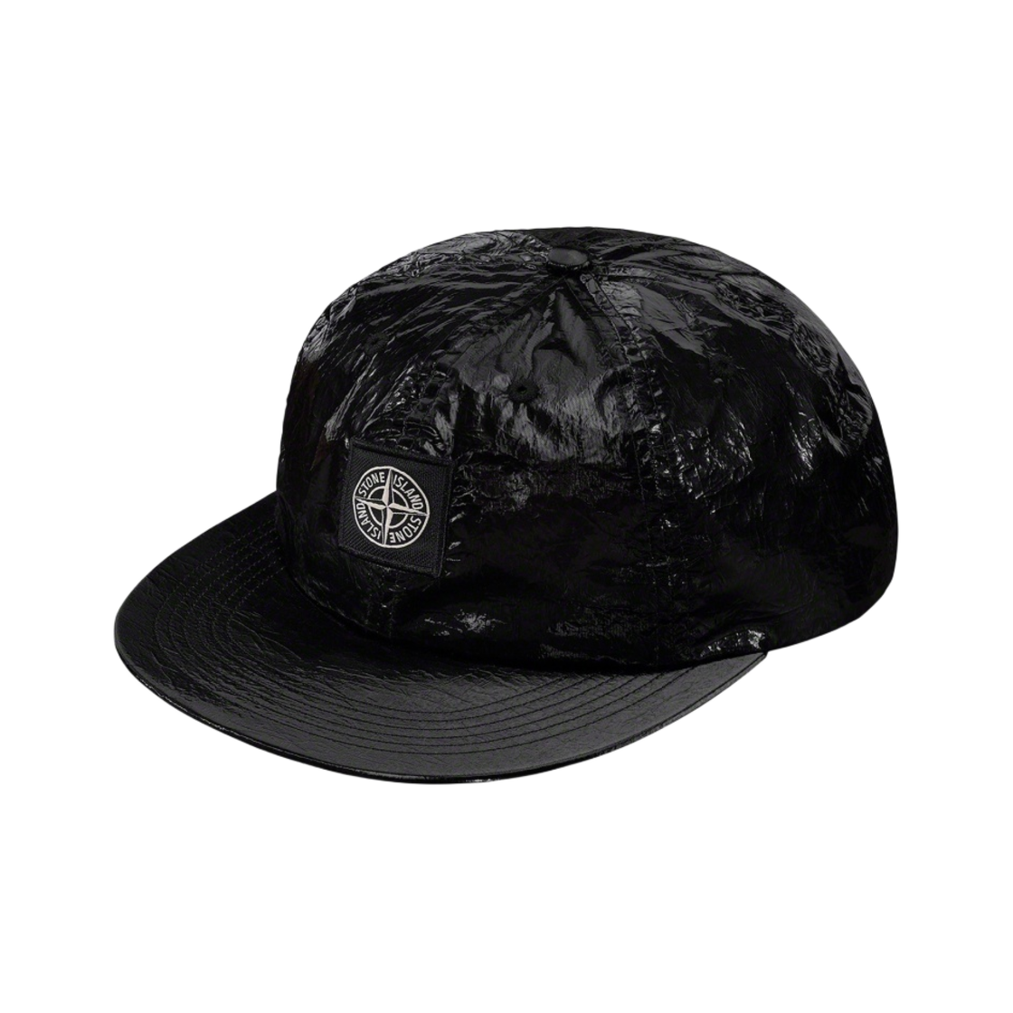 슈프림 x 스톤 아일랜드 뉴 실크 라이트 6-패널 캡 블랙 - 19SS