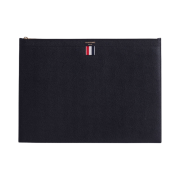 Thom Browne Pebble Grain Leather Large Zipper Laptop Holder Black