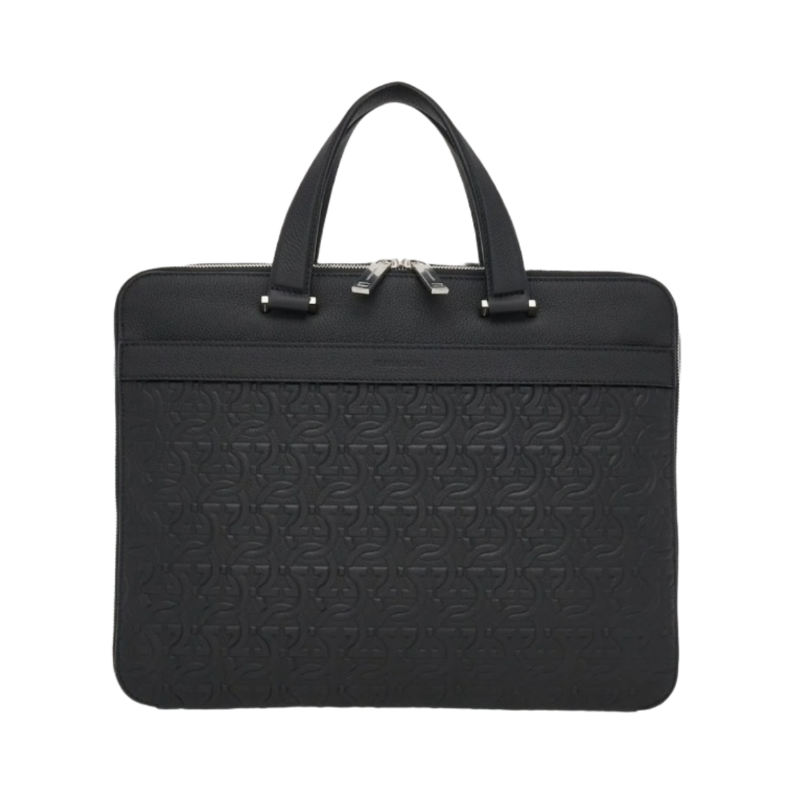 241364-763369 Ferragamo Embossed Briefcase Black