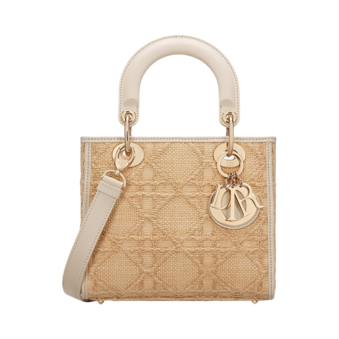 디올 스몰 레이디 D 라이트 백 매크로까나쥬 내츄럴 라피아(Dior Small Lady D Lite Bag Macrocannage Natural Raffia) - 1