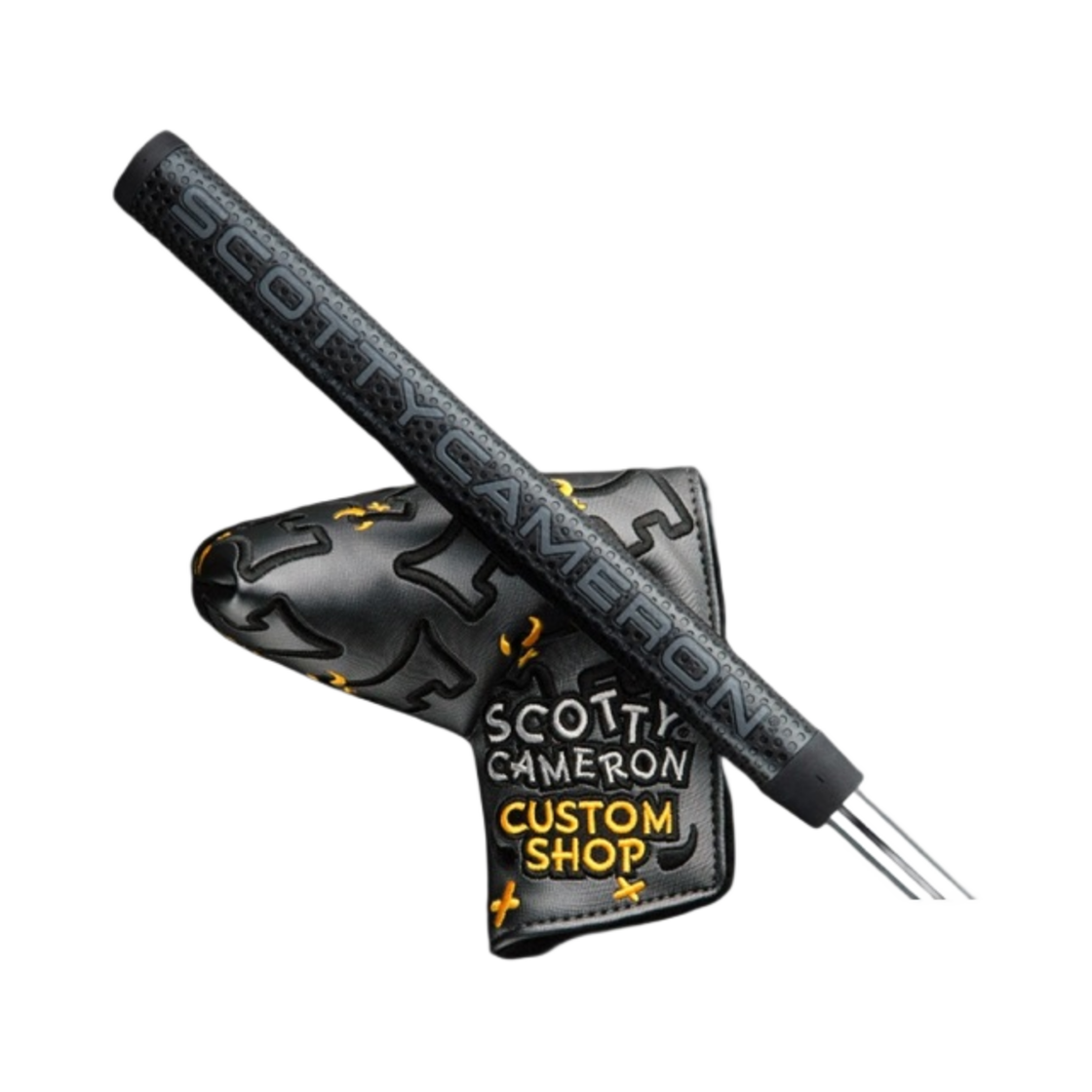 타이틀리스트 스카티 카메론 스페셜 셀렉트 플로우백 5 모토 정크 야드 도그 미드 말렛 헤드커버 블랙 마타도르 그립 퍼터 34.5인치 그린 블랙 실버(Titleist Scotty Cameron Special Select Flowback 5 Moto Junk Yard Dog Mid-Mallet Headcover Black Matador Grip Putter 34.5-Inch Green Black Silver) - 4