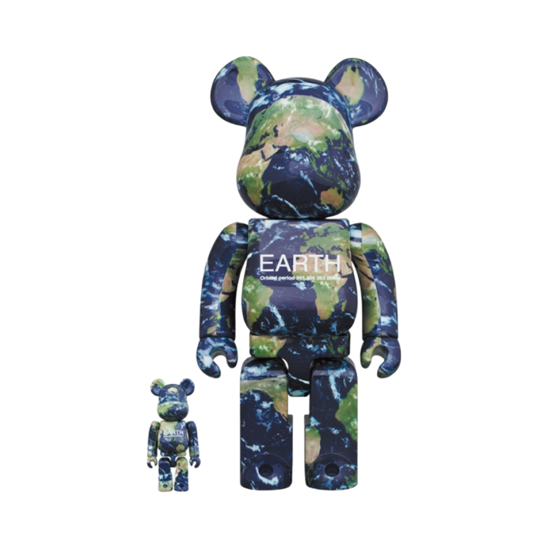베어브릭 25주년 전시회 어스 100% & 400% 세트(Bearbrick 25th Anniversary Exhibition Earth 100% & 400% Set) - 1