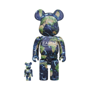 Bearbrick 25th Anniversary Exhibition Earth 100% & 400% Set