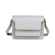 Marni Saffiano Medium Trunk Bag Grey