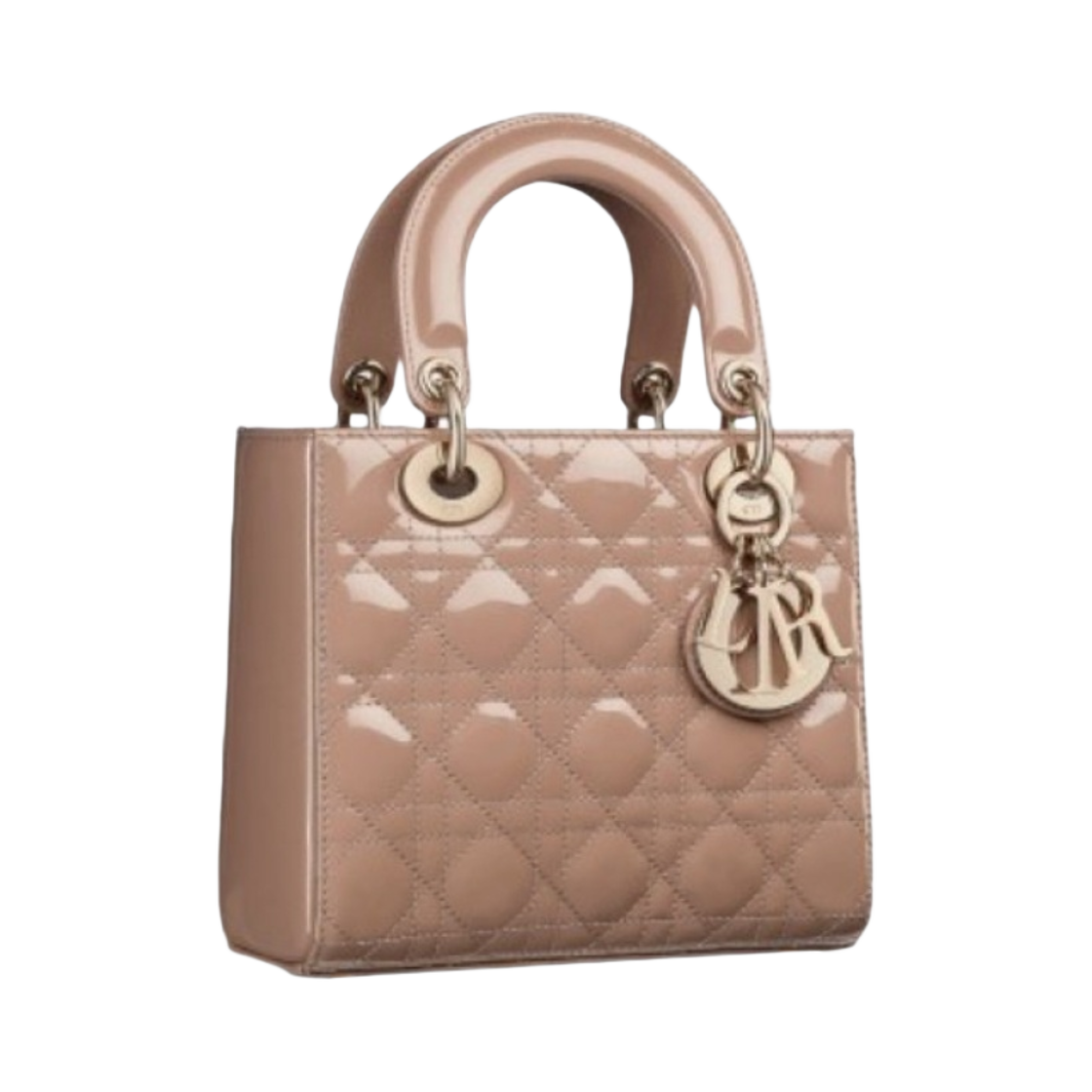 디올 스몰 레이디백 페이턴트 까나쥬 카프스킨 웜 토프(Dior Small Lady Bag Patent Cannage Calfskin Warm Taupe) - 2