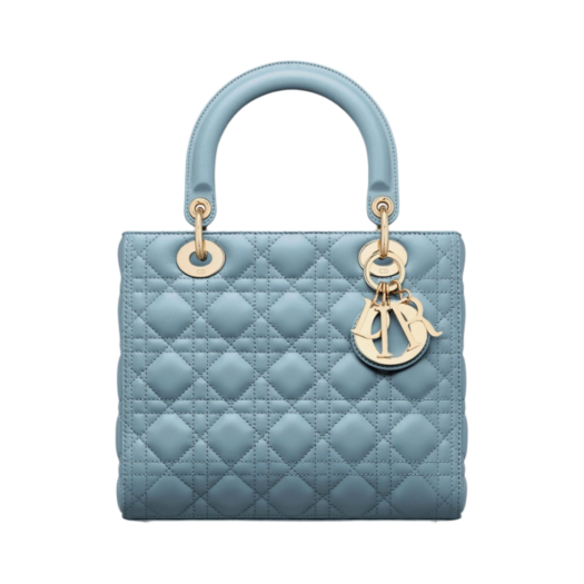 Dior Medium Lady Bag Cannage Lambskin Horizon Blue