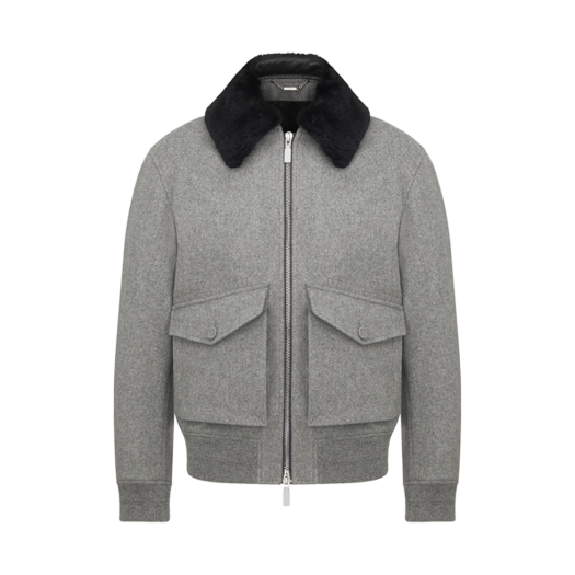 Dior Icons Cashmere Bomber Jacket Gray