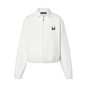 (W) Louis Vuitton LV x AC Embossed Monogram Bomber Jacket White