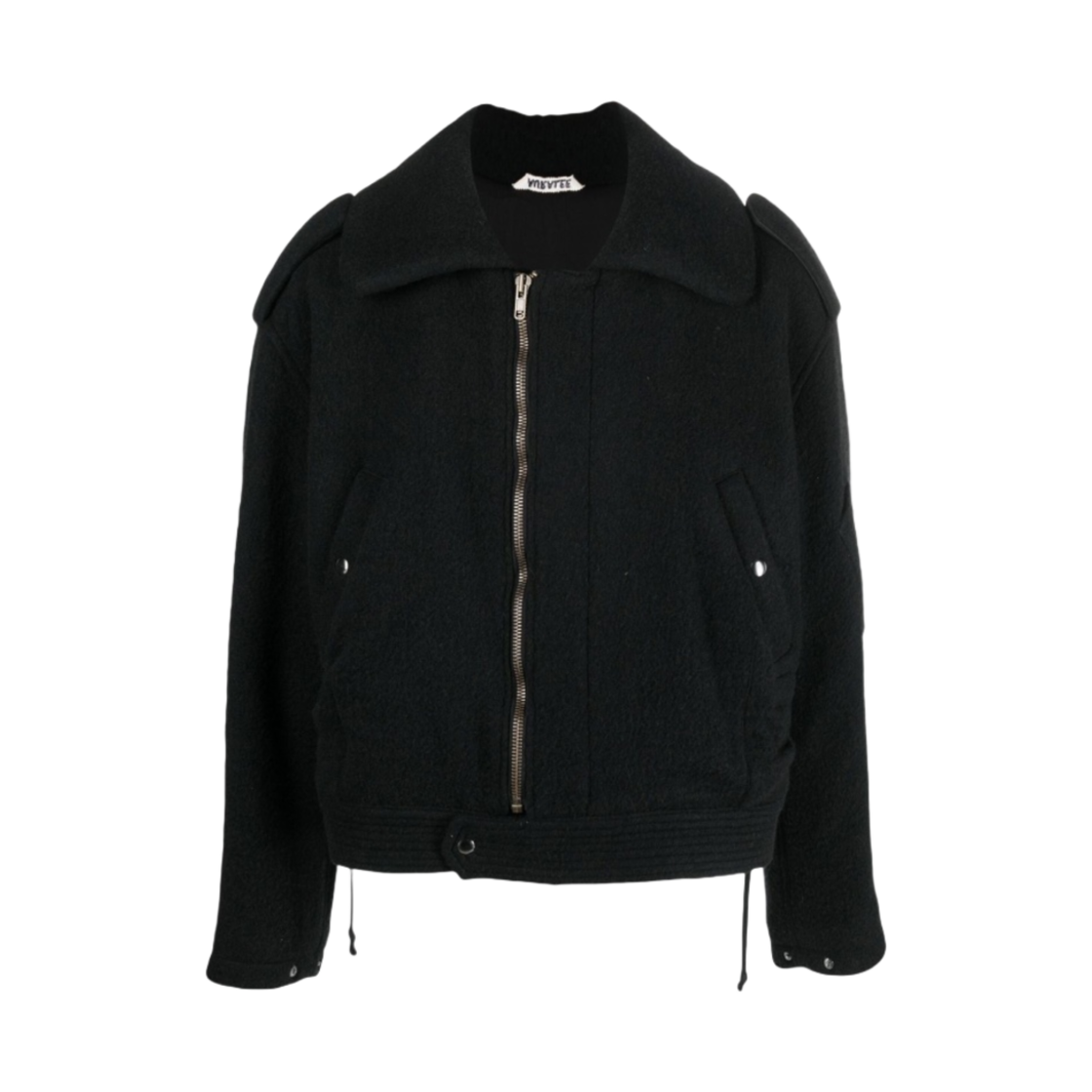 오라리 브러쉬드 베이비 카멜 멜튼 블루종 블랙 - 22AW(Auralee Brushed Baby Camel Melton Blouson Black - 22AW) - 1