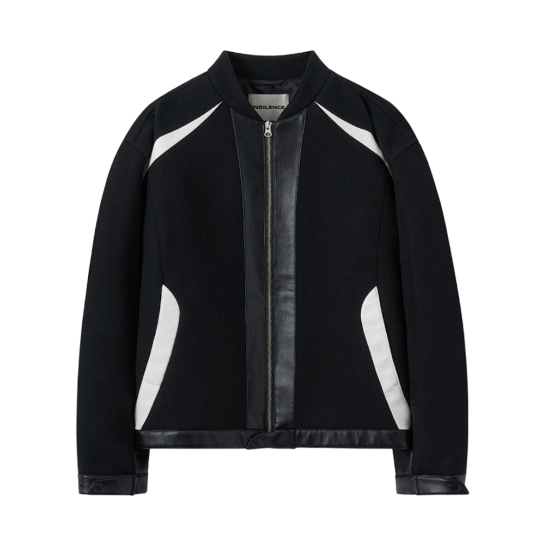 인사일런스 울 블렌드 모터사이클 자켓 블랙(Insilence Wool Blend Motorcycle Jacket Black)
